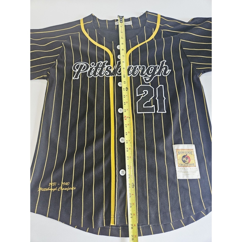 Pittsburgh Crawfords Jersey - Mens Small Black Negro League 21 Baseball Headgear - Picture 11 of 11